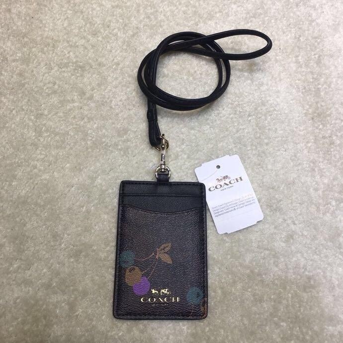 

LANGSUNG DIPROSES CH 31899 ID Lanyard In Signature Canvas Fruit Black