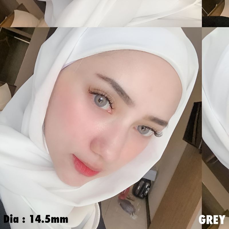 SOFTLENS MALK ARABIAN LOOK DREAMCOLOR DC1 14.5 MM GREY / BROWN / BLUE KEMASAN BOTOL ( NORMAL & MINUS