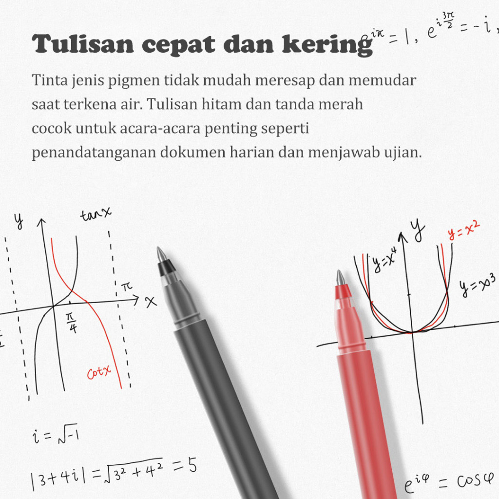 

Mijia Gel Pen 0.5mm 10pcs Hitam Merah Berwarna-Warni Pulpen Tanda Penulisan Halus Tahan Lama