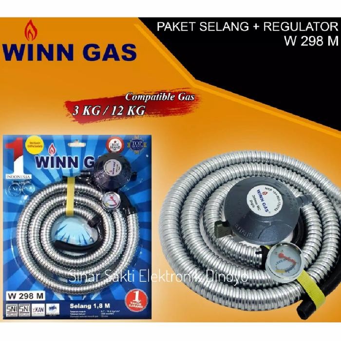 Kenanganpawon Selang Paket Regulator Kompor Gas Lpg Elpiji Winn Gas / Selang Set Sni