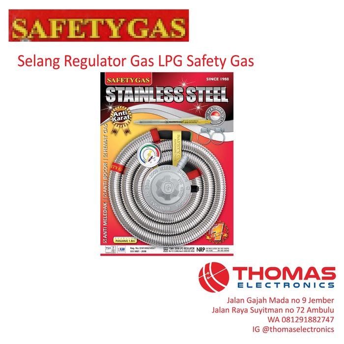 Kenanganpawon Selang Regulator Gas Lpg Safety Gas - Stainless Steel