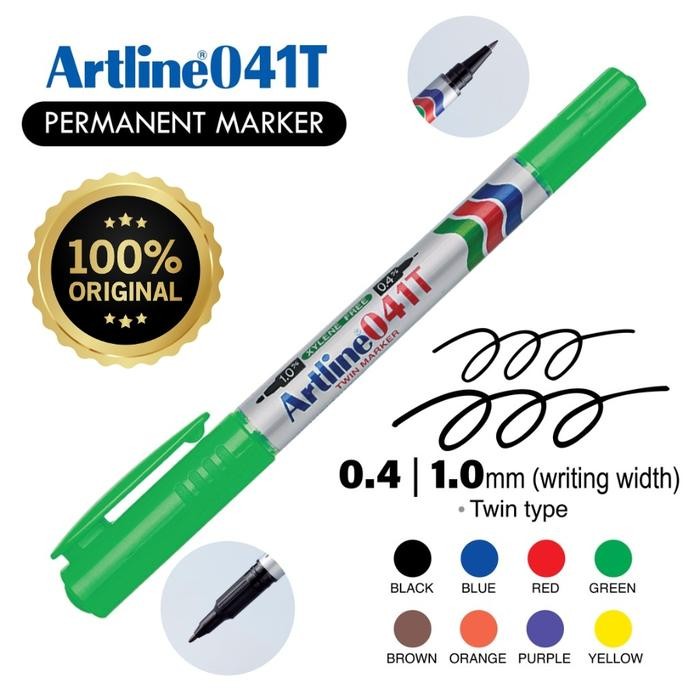 

ID ARTLINE 041T TWIN PERMANENT MARKER PEN 2 IN 1 - SPIDOL PULPEN PERMANEN KECIL