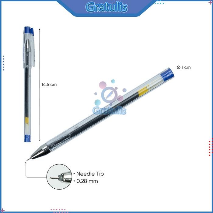 

ID BALL PEN GEL 1 PCS ITECH 2 JOYKO [GP-266] / PULPEN PENA HITECK ASLI WARNA HITAM DAN BIRU 1 BUAH