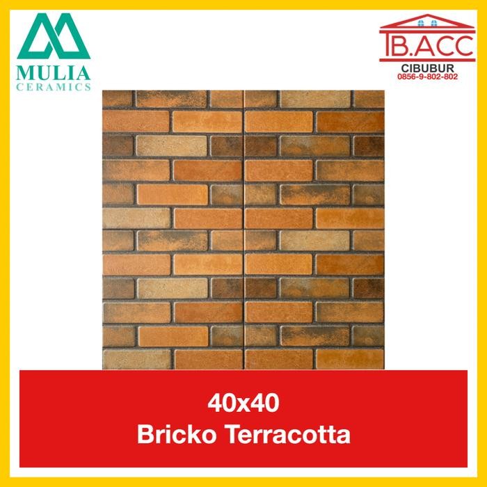 Lilissto Shop Keramik Dinding Batu Bata Orange Oven Timbul