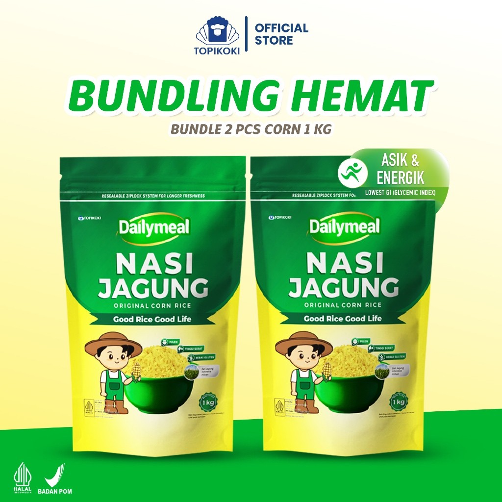 

Dailymeal - 2pcs Nasi Jagung 1 Kg - Corn Rice
