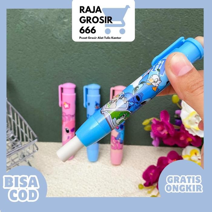 

ID PENGHAPUS CETEK DEPRESSIBLE STITCH ER-1815 / PENGHAPUS MEKANIK LILO AND STITCHWARNA PASTEL UNGU