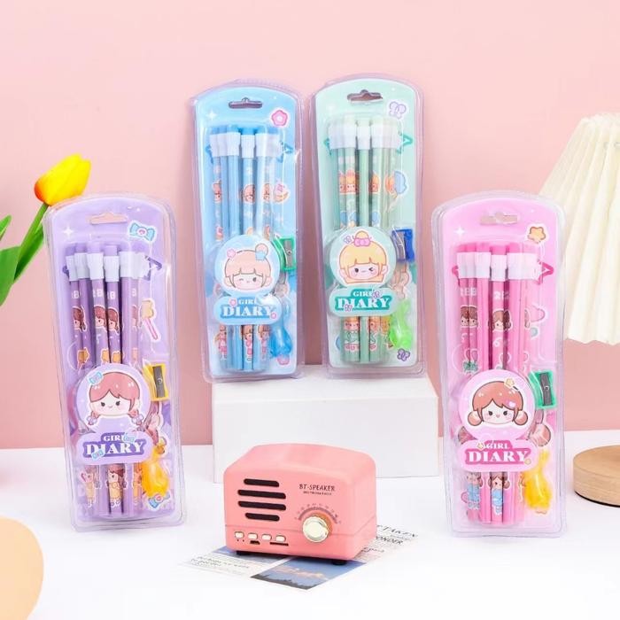 

ID [GROSIR ATK] 1 LUSIN (12 PCS) PENSIL DAN PENGHAPUS MINI + RAUTAN + PENSIL GRIP MOTIF KUROMI