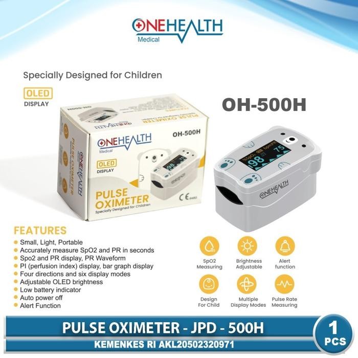 PULSE OXIMETER BAYI ANAK ONEHEALTH OH-500H SATURASI OKSIGEN FINGER OXYMETER