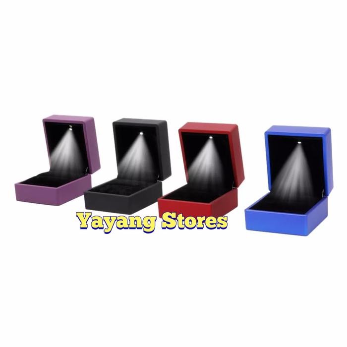 KOTAK CINCIN LED / KOTAK PERHIASAN CINCIN ANTING LAMPU LED