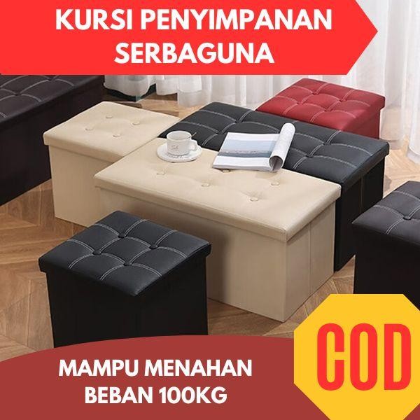 (LOKAL) STORAGE BOX SOFA LIPAT KOTAK PENYIMPANAN BANGKU KURSI BOX PENYIMPANAN BARANG BANGKU