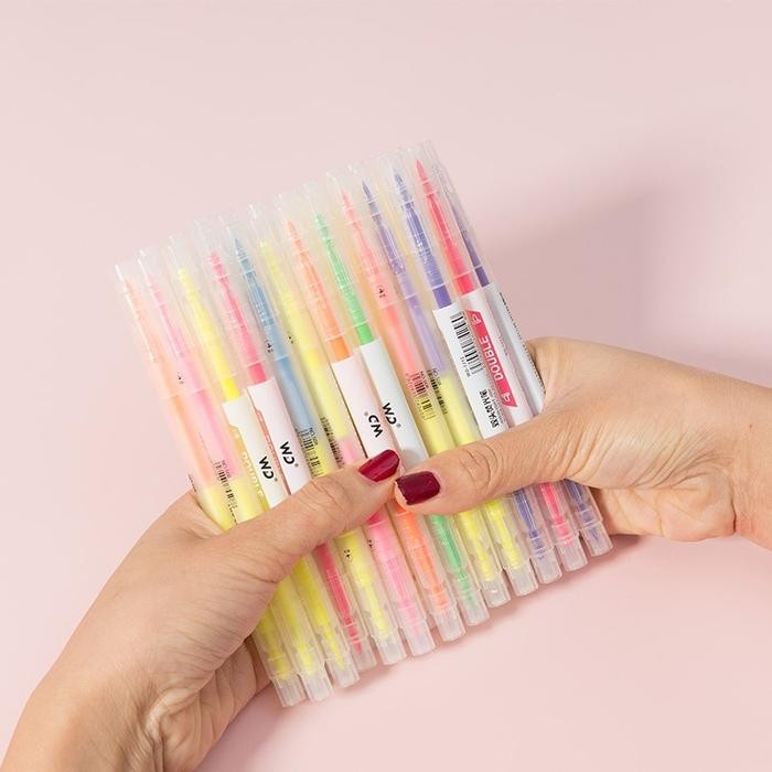 

ID 1 SET 6PCS HIGHLIGHTER STABILO DUAL TIP PASTEL SPIDOL LUCU UNIK PENANDA BUKU WARNA WARNI MORANDI