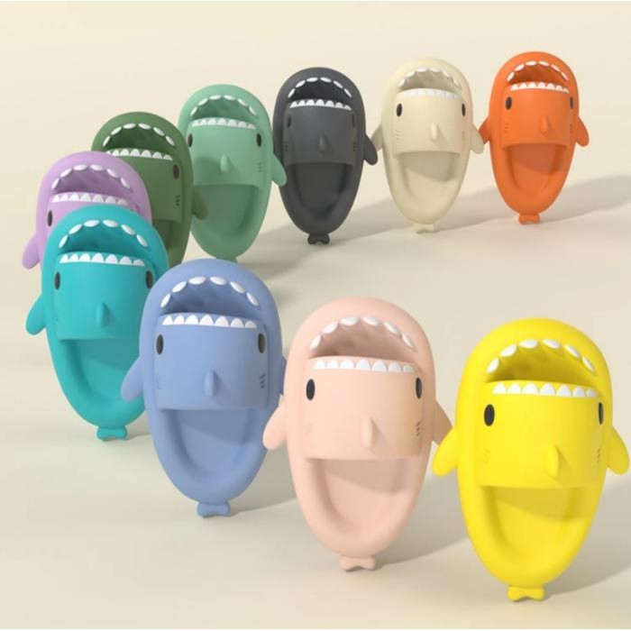 Beboo- Greenland Sandal Hiu Dewasa Lucu Sendal Baby Shark Dewasa Kekinian Sandal Hiu Sandal