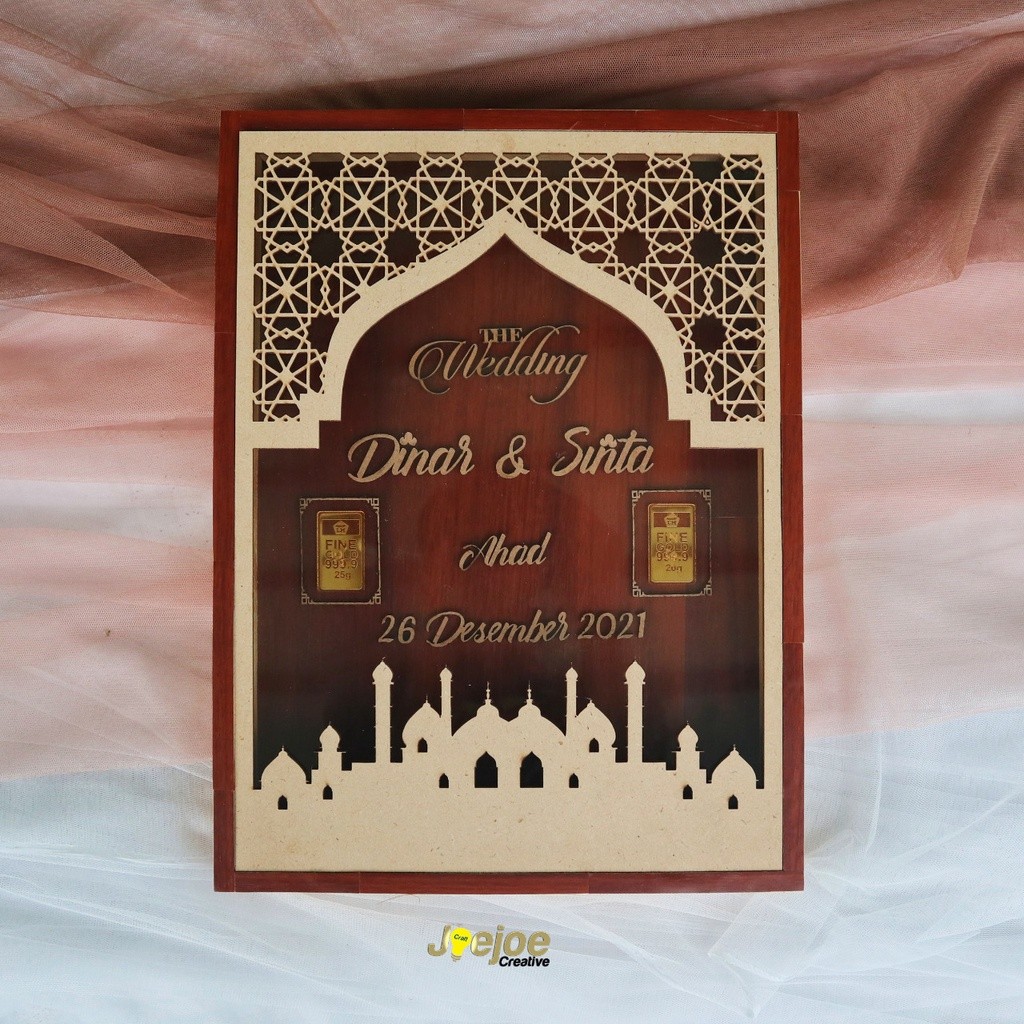 Pigura Mahar Laser Cutting Mahar Pernikahan Lase Cutting Ekspres Mahar Murah Unik