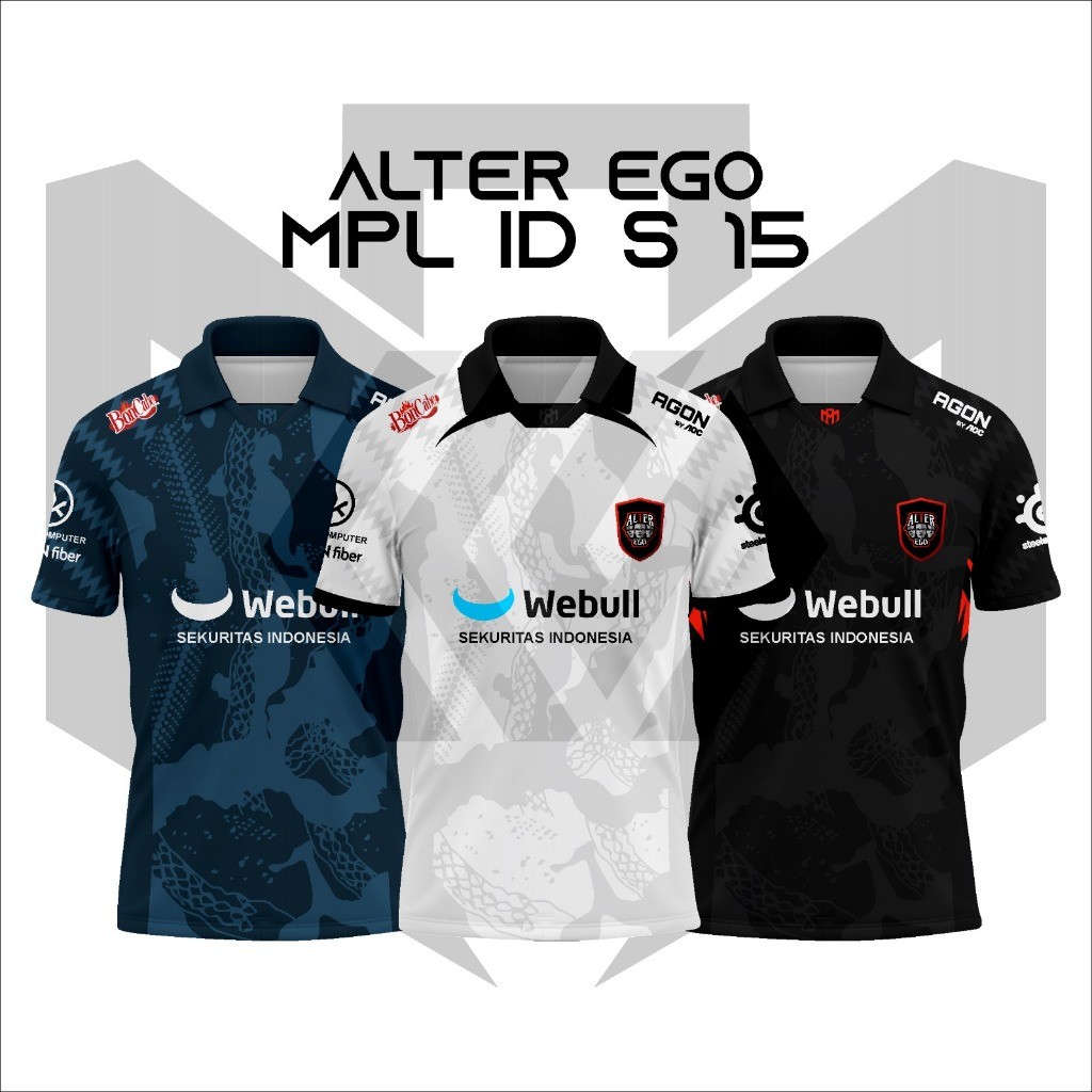 JERSEY ALTER EGO TERBARU MPL ID SEASON 15 ESPORT GAMING MOBILE LEGEND FREE FIRE GRATIS TAMBAH NAMA