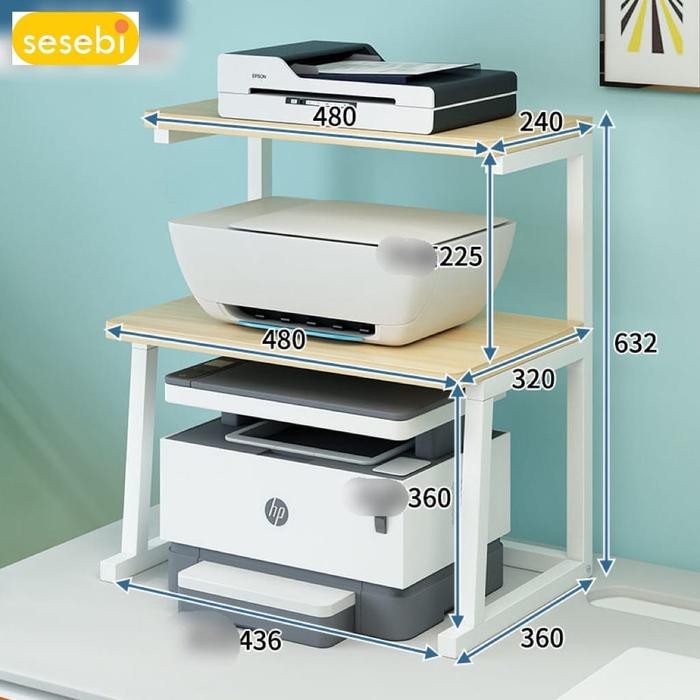 SESEBI Rak Meja Printer 2 Tingkat Serba Guna