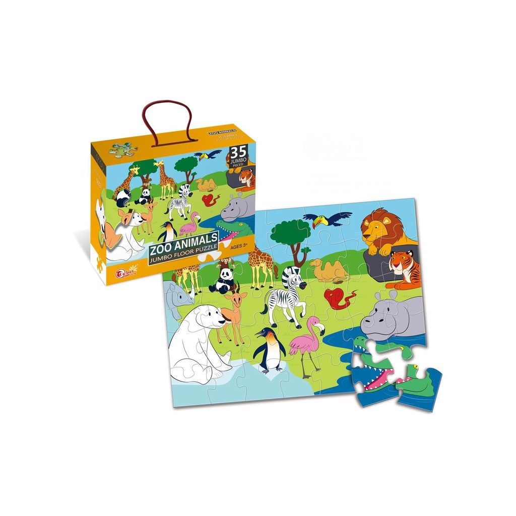 Mainan Anak Puzzle Zoo Animals HWA1369816