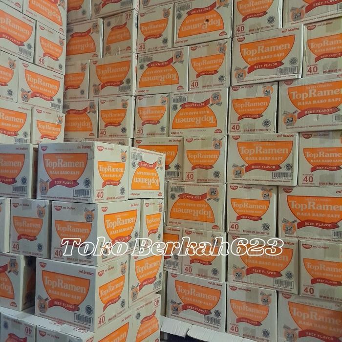 1 DUS MIE TOP RAMEN JADUL BASO SAPI 32GR ISI 40 PCS