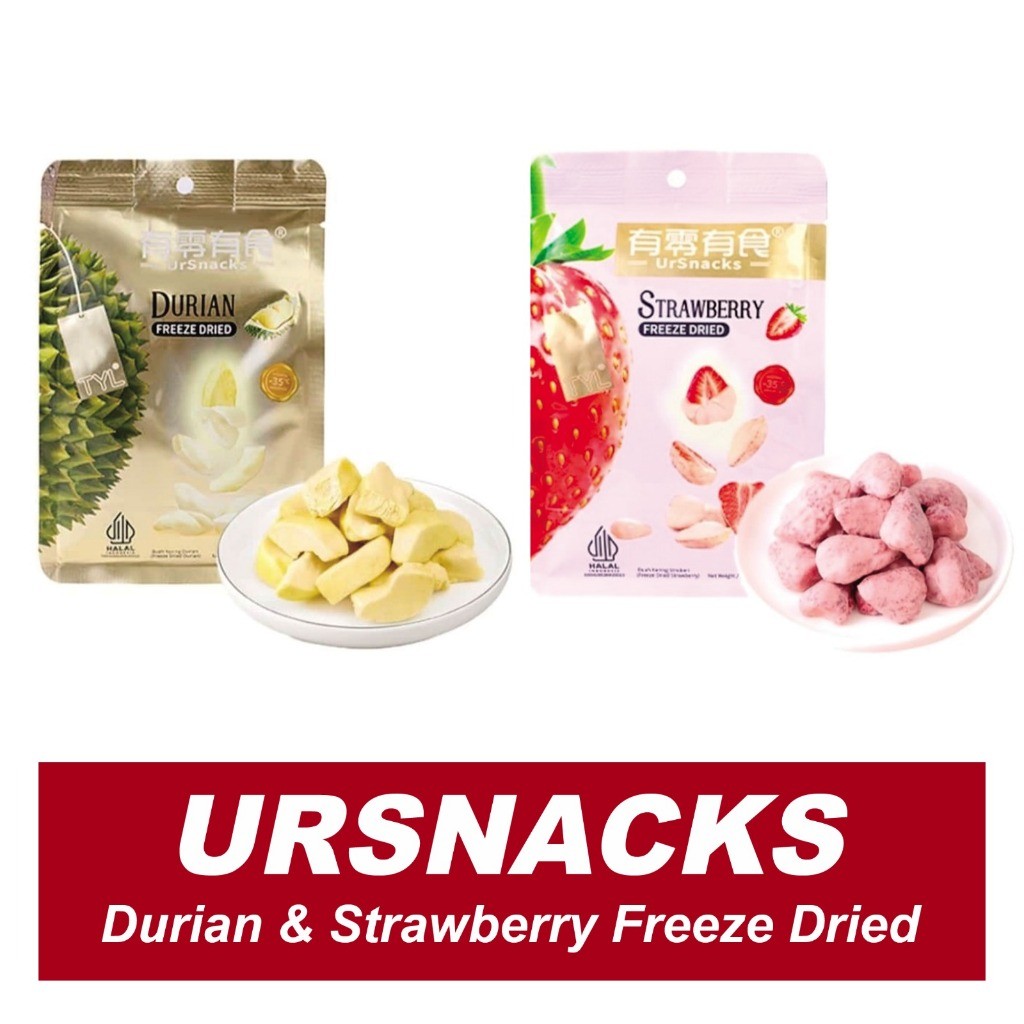 

TYL UrSnacks Freeze Dried ( Rasa Durian / Rasa Strawberry ) Exp Desember 2025 PROMO HALAL