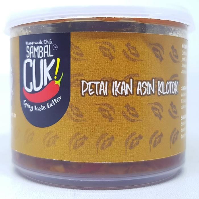 

CUK SAMBAL PETAI IKAN ASIN KLOTOK 140gr COK SAMBEL PEDAS HALAL MUI *