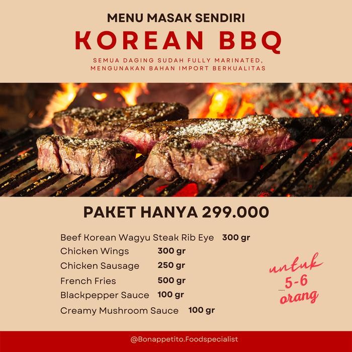 

Kualitas No1 Korean Bbq ( Menu Masak Sendiri)