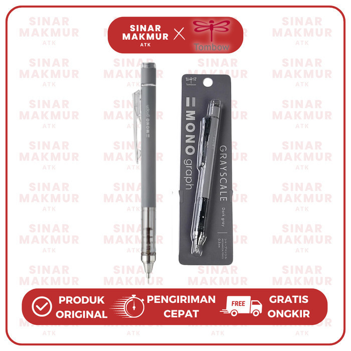 

Pensil Mekanik/Mechanical Pencil/Shaker Pencil Mono Graph Grayscale 0.5mm DPA-146 Mono Tombow (Pcs)