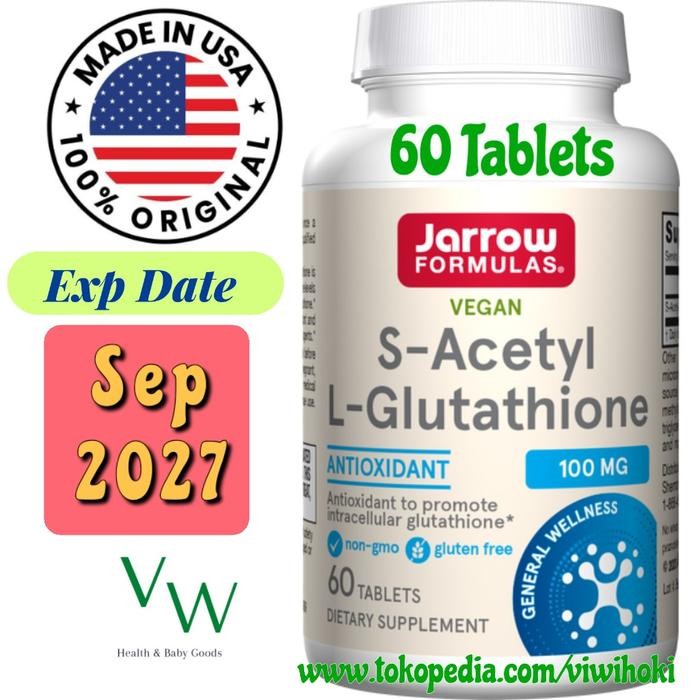 Jarrow Formulas S-Acetyl L-Glutathione Tablets - 100 Mg - 60 Tablets