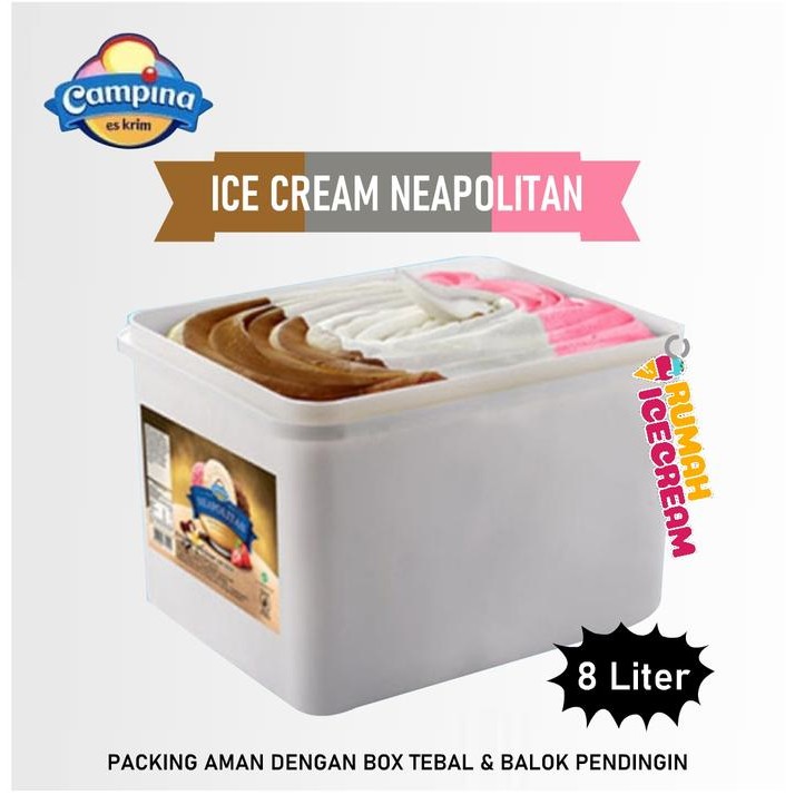 

PastikanDikirimLgsg- Ice Cream Neapolitan 8 Liter Campina