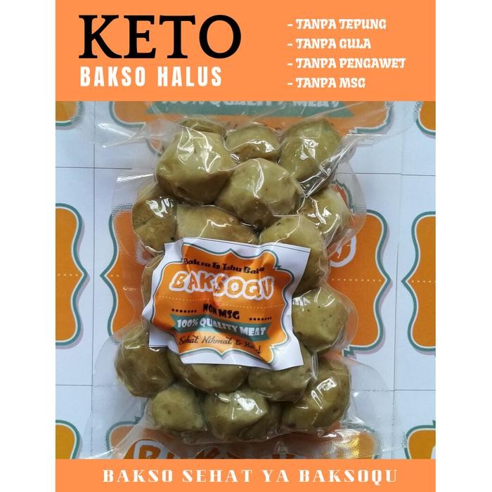 

PastikanDikirimLgsg- Bakso Halus Keto BaksoQu (diet Ketogenic), Non MSG dengan Bumbu Kuah