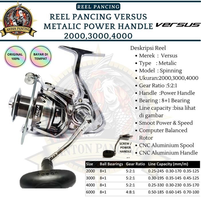 Reel Pancing Versus Metalic 1000 2000 3000 4000 6000 Power Handle