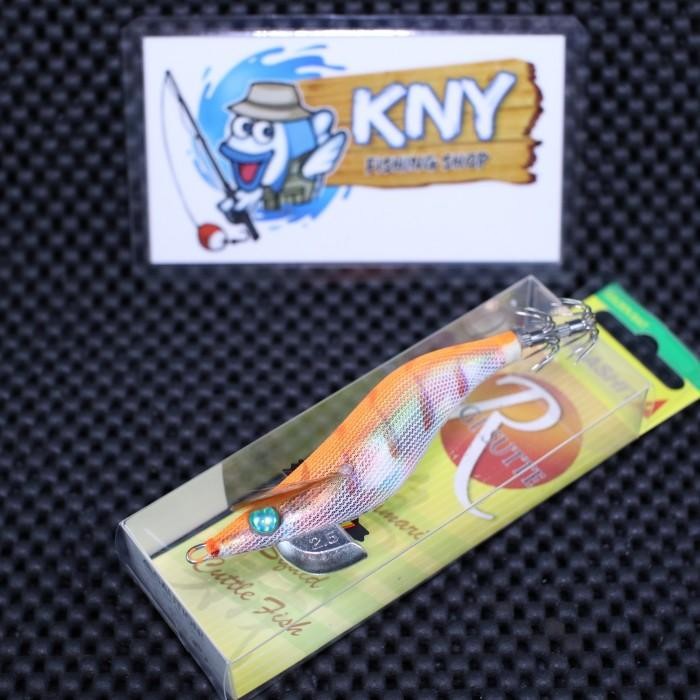 Yamashita Egi Sutte R 2.5 Orange Garis Rainbow Glow 75Mm 10Gr Cumi