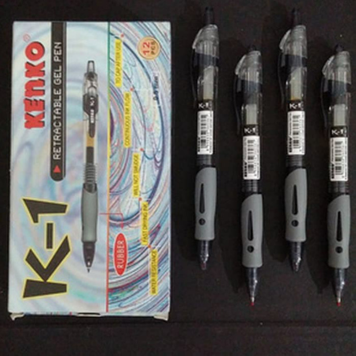 

Pulpen Gell Kenko K1 Retractable Hitam ( 1pak/12pcs )