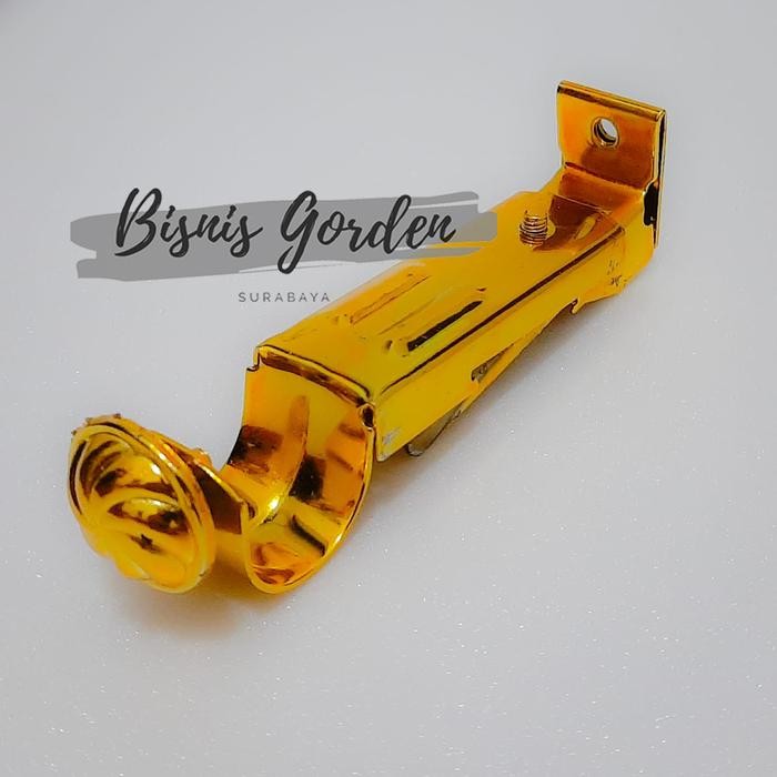 New Braket Tiang Gorden Bahan Besi Kuat tebal besi alumunium tirai gulung jendela