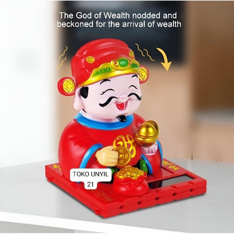 Pajangan Caisen Dewa Rezeki Caisen Chai Sen Rezeki Patung Solar Caishen Dewa Rezeki Pajanga