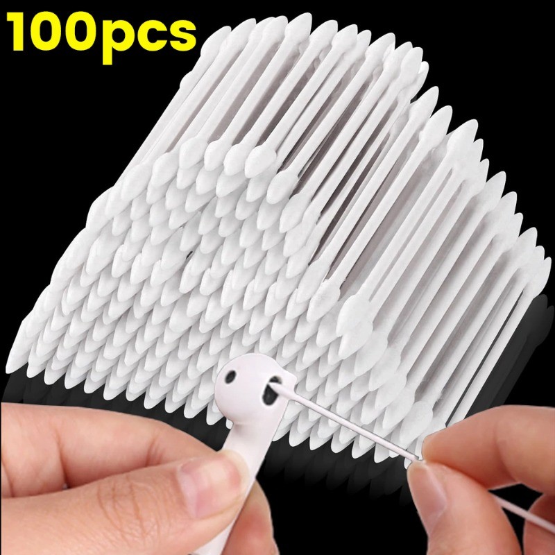 Dust Free Disposable Cleaning Swab Cotton for AirPods Earphone Headphone Keyboard Phone Charge Port 