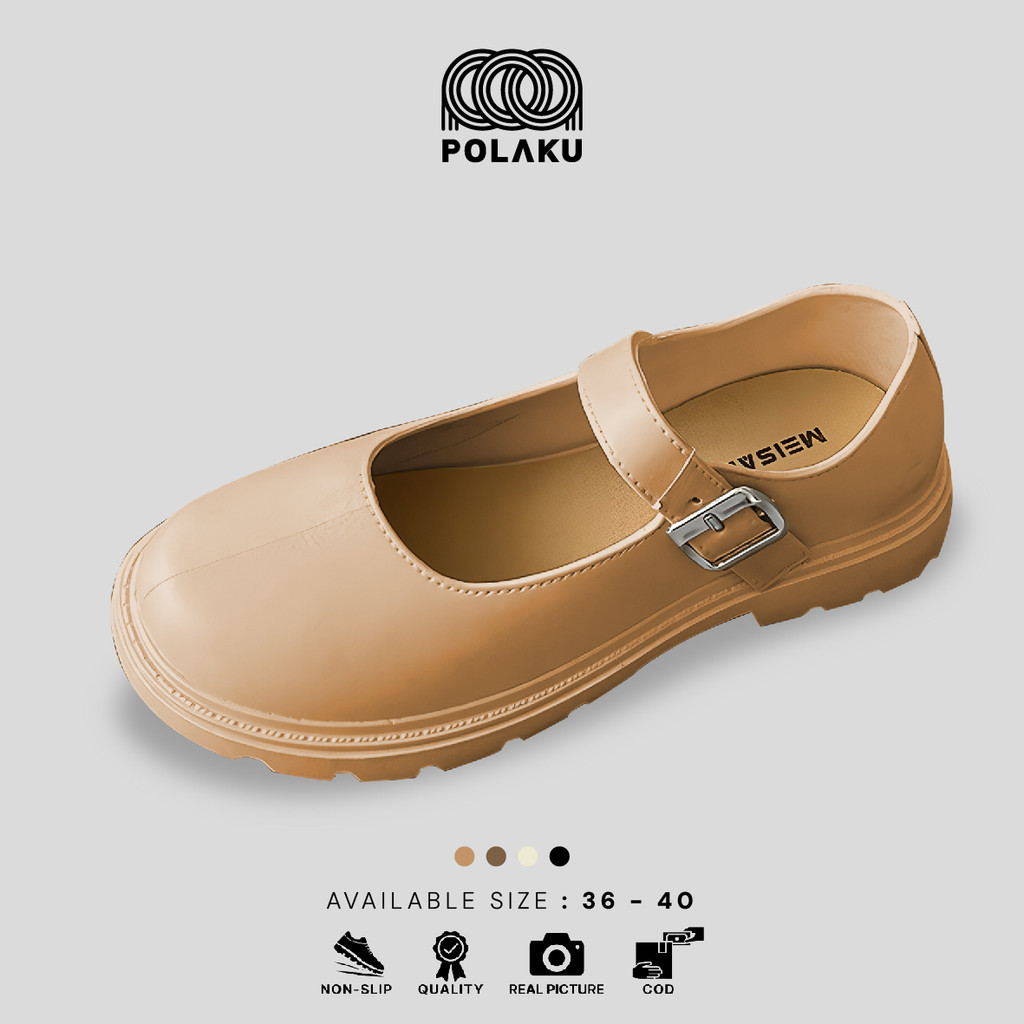 PLK TG1846 Sepatu Docmart Wanita Sepatu Loafers s Wanita Korean Style