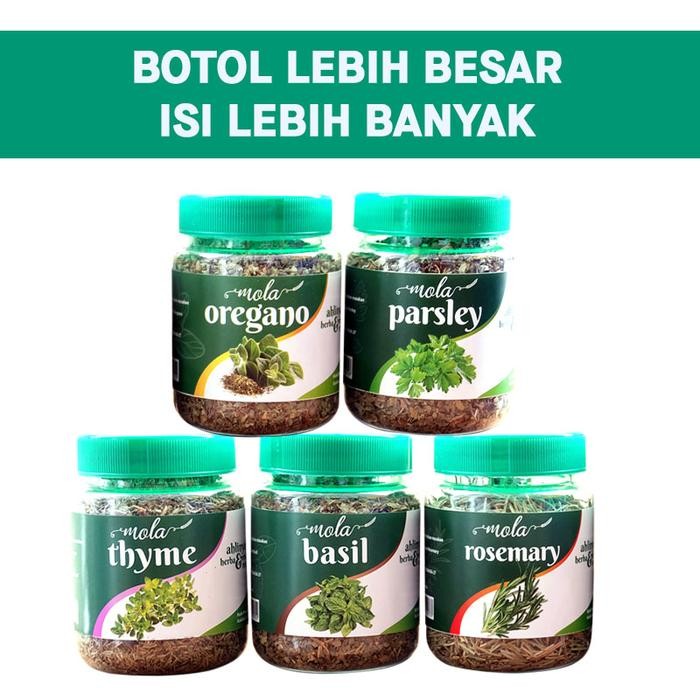 

New Oregano, Parsley, Thyme, Rosemary, Basil kering