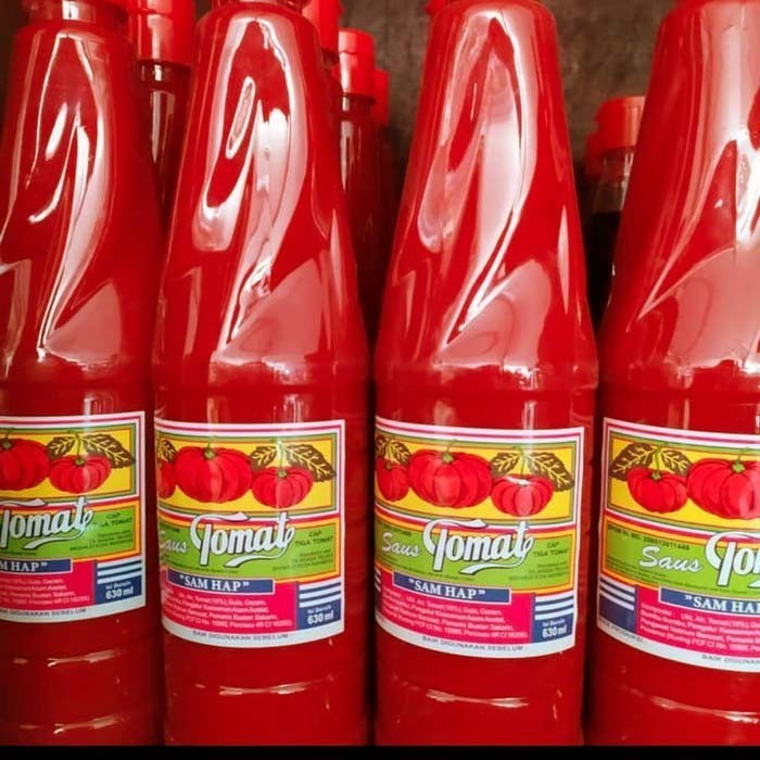 

New Saus Saos Tomat Sam Hap samhap 630ml Cap 3 Tiga Tomat Botol