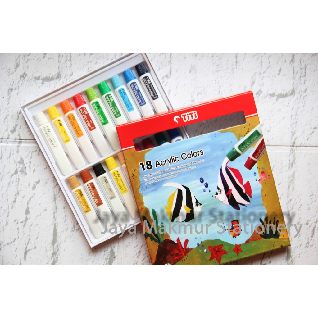 

Cat Acrylic TITI 18 Warna AC-12ML-18
