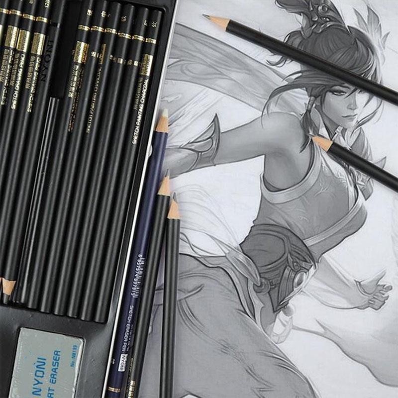 

Nyoni Dr Pencil Gambar Set 36pcs Metal Tin Box Pensil Gambar Lukis Sketsa Lengkap Paket