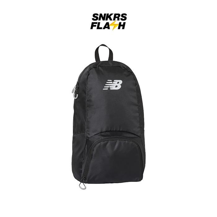 Tas Backpack Unisex NEW BALANCE RUNNING FOLDABLE BACKPACK BLACK - LAB23116BK