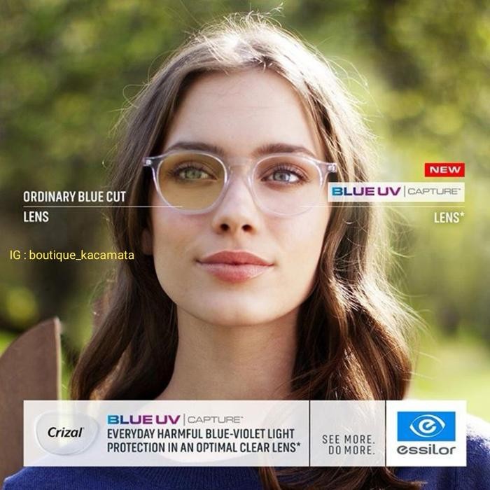Lensa Essilor FSV Airwear 1.59 Aspheris Blue Capture Criz Sapphire