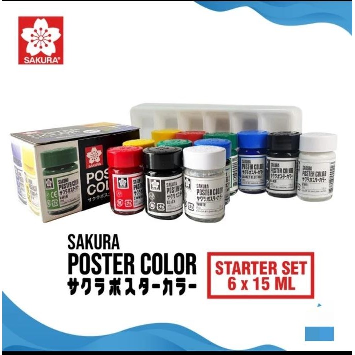 

TERBARU! Cat poster sakura set isi 6 15 ml basic color