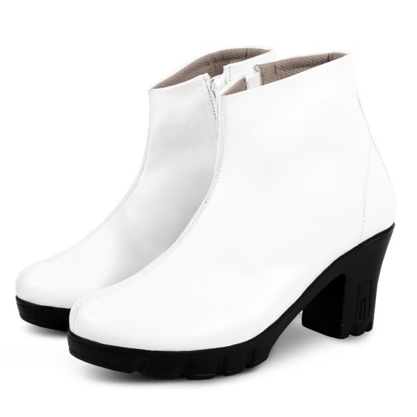ga Emma B 2991 - Sepatu Heels Wanita Kekinian Boots Casual Wanita Kuliah Kerja Hangout Warna Putih