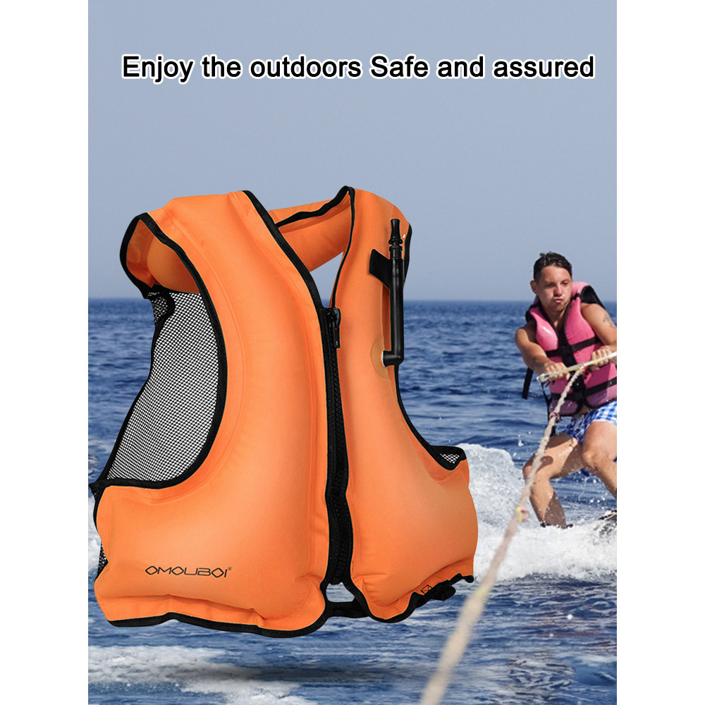 PVC Buoyancy Survival Suit Lightweight Inflatable Water Sports Life Jacket Portable Wear-resistant S
