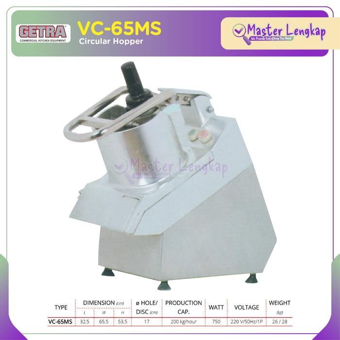Getra Fruits & Vegetables Cutter Circular Hopper Vc65Ms / Vc65 Ms / Vc 65Ms / Vc 65 Ms