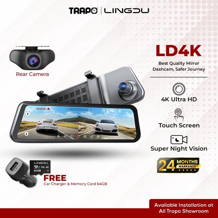 Lingdu Dashcam LD4K - 4K+1080P