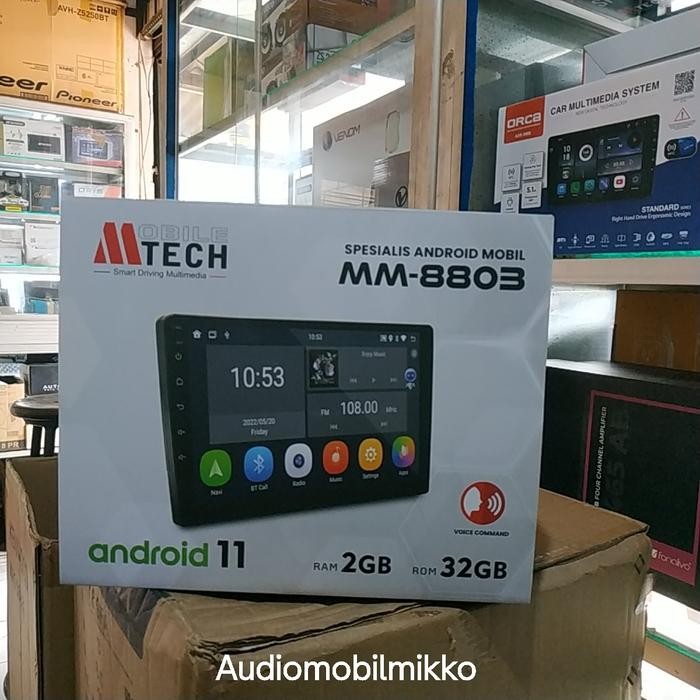 Head unit android mtech mm-8803 - mtech ram 2/32 - TV mobil android mtech 9 inch & 10 inch