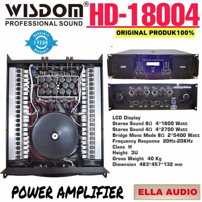 Wisdom HD18004 Power Amplifier 4- Channel Class H wisdom Hd18004