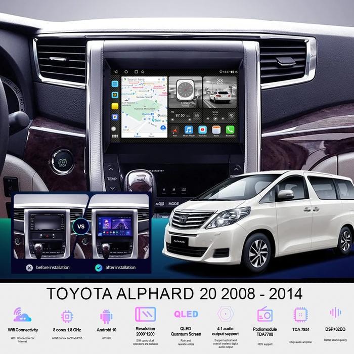 Headunit Android OEM Series Toyota Alphard 2008 - 2014