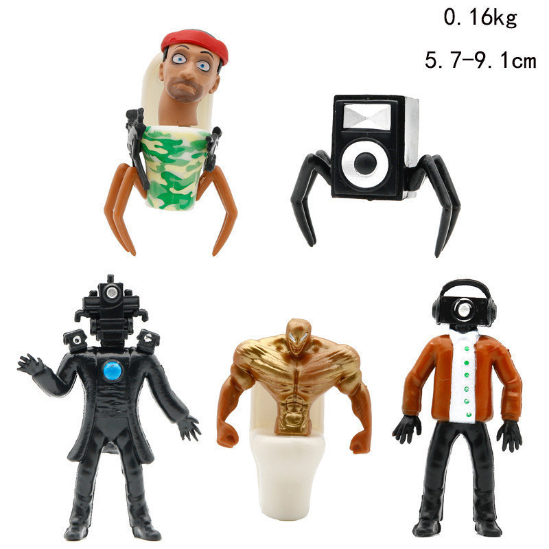 9Pcs/Set Mainan Skibidi Tet Siren Head Pajangan / Mainan anak Skibidi